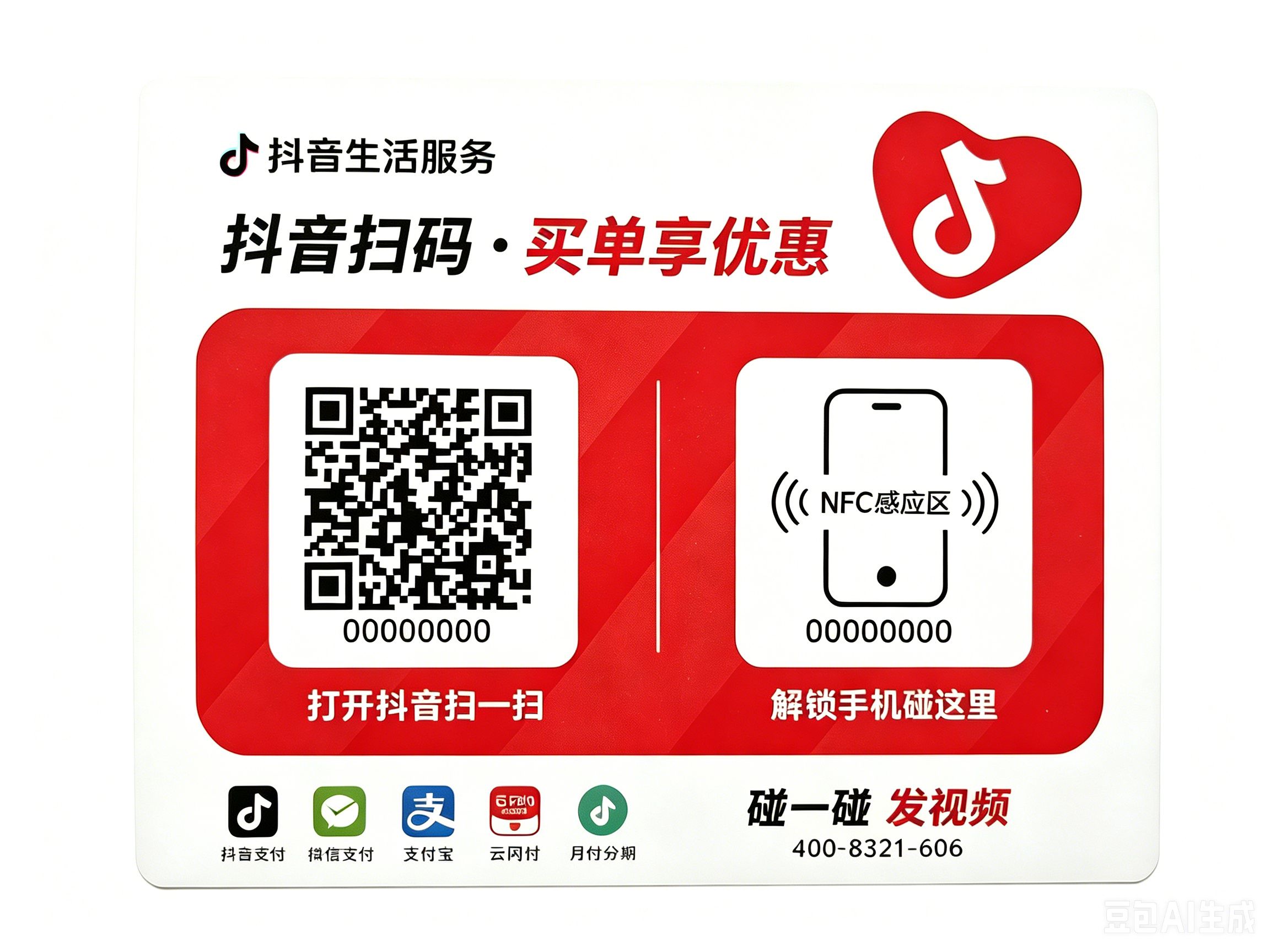 AI 拓客碰一碰服务物料示意图